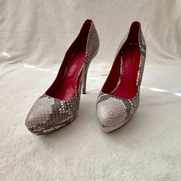 Stunning Cesare Paciotti Python Platform Heels - Picture 6 of 12